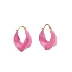 PICO COPENHAGEN Afrika Emalje Øreringe Pink