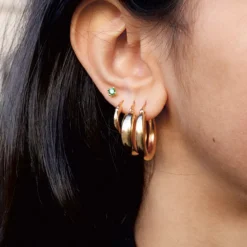 PICO COPENHAGEN Amanda Small Hoops (guld/sølv)