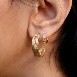 PICO COPENHAGEN Braid Stud Hoops