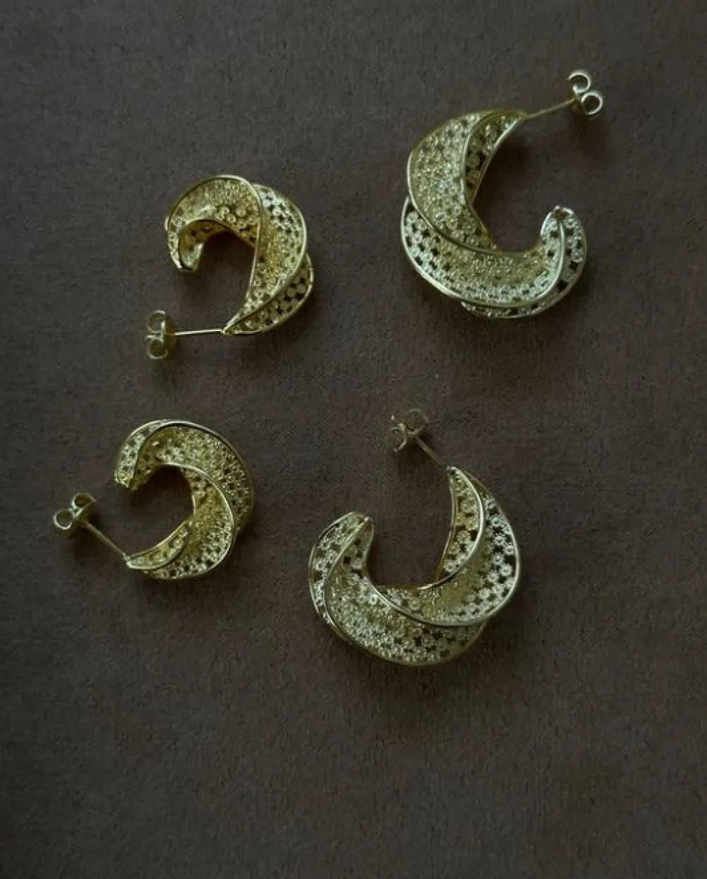 PICO COPENHAGEN Filigran Afrika Studs (guld(sølv)