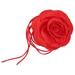 PICO COPENHAGEN Giant Satin Rose String Red