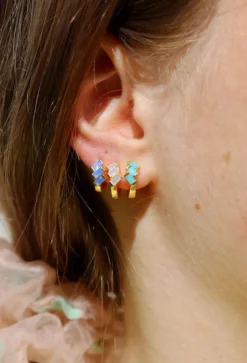 PICO COPENHAGEN Mirach Crystal Hoop Black