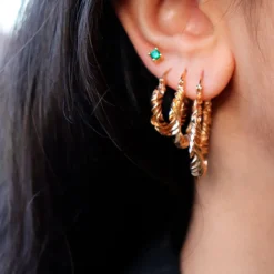 PICO COPENHAGEN Ocean Medium Hoops (guld/sølv)