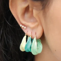 PICO COPENHAGEN Paige Crystal Studs Champagne