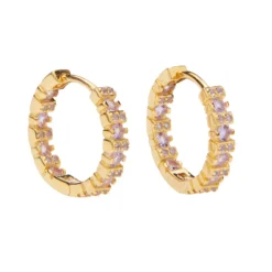 PICO COPENHAGEN Siri Crystal Hoop Lavender