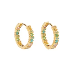 PICO COPENHAGEN Siri Crystal Hoop Multi Pastel