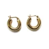 PICO COPENHAGEN Sleek Petit Hoops (guld/sølv)