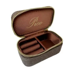 PICO COPENHAGEN Small Jewelry Box Chocolate Denim