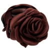 PICO COPENHAGEN Small Satin Rose Claw Chocolate