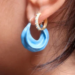 PICO COPENHAGEN Suede Hoops Powder