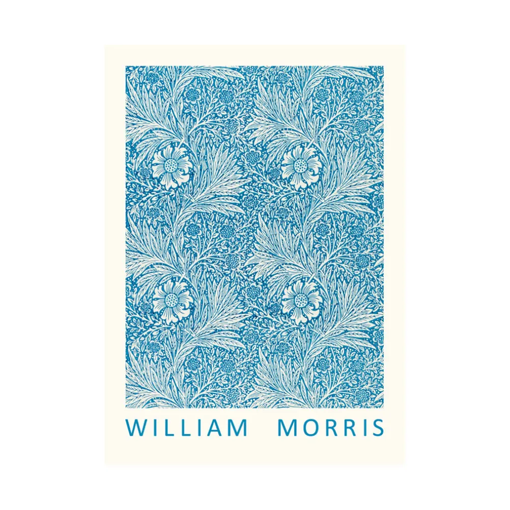 Plakat William Morris Blue Marigold 30x40 cm.