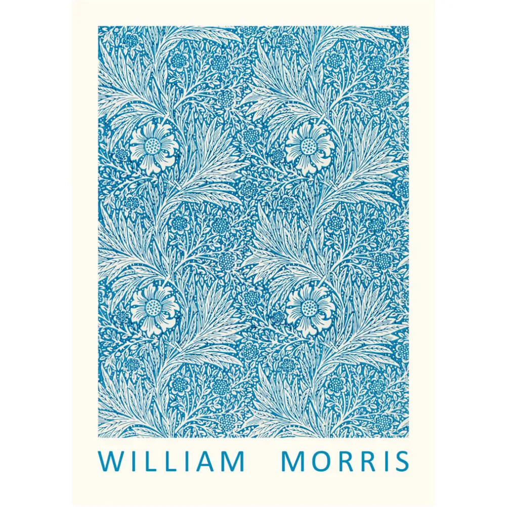 Plakat William Morris Blue Marigold 50x70 cm.