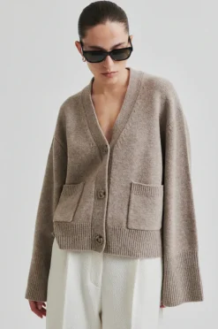 SECOND FEMALE Alpha Knit Cardigan Fallen Rock