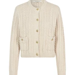 SECOND FEMALE Karolina Knit Cardigan Pumice Stone