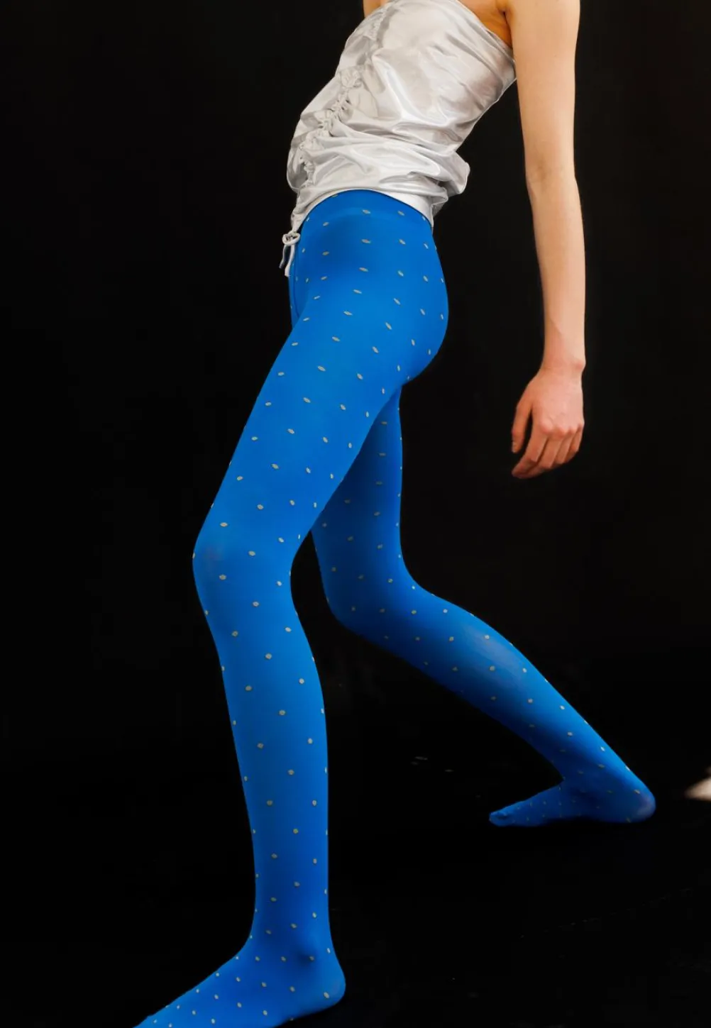 SNEAKY FOX Dot Pantyhose Princess Blue