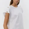 SOFIE SCHNOOR Baysw T-shirt White Gold