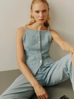 SOFIE SCHNOOR Demisw Vest Light Blue