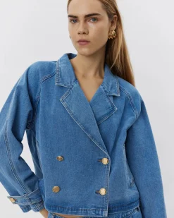 SOFIE SCHNOOR S251250 Eudorasw Jacket Denim Blue
