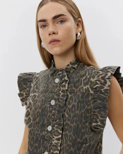 SOFIE SCHNOOR S251428 Fahrasw Vest Light Brown Leopard