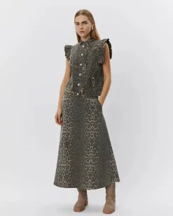 SOFIE SCHNOOR S251428 Fahrasw Vest Light Brown Leopard