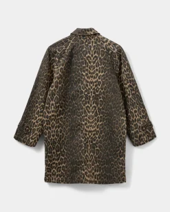SOFIE SCHNOOR S251425 Trench Coat Light Brown Leopard
