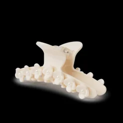 SUI AVA Bright Flower Pearly Clip Off White