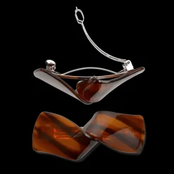 SUI AVA Classic Knot Clip Golden Brown