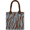 SUI AVA Zebra Glitter Bag Light Blue/Brown