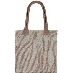 SUI AVA Zebra Glitter Bag Taupe/Creme