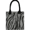 SUI AVA Zebra Glitter Bag Black/Silver