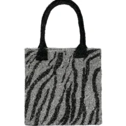 SUI AVA Zebra Glitter Bag Black/Silver