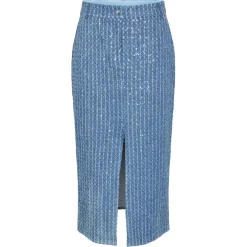 Y.A.S Yasleodis Midi Skirt Blue