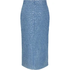 Y.A.S Yasleodis Midi Skirt Blue